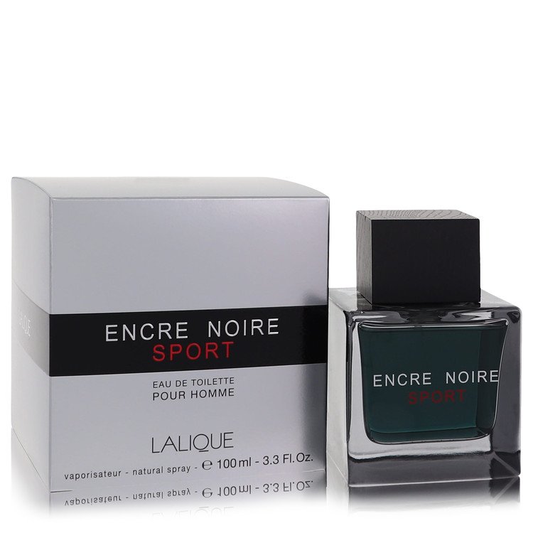 Encre Noir Sport By Lalique Cologne 3.3 Oz Eau De Toilette Spray For Men - Box