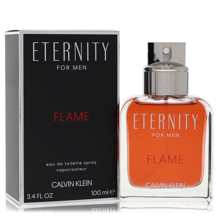 Eternity Flame By Calvin Klein Cologne 3.4 Oz Eau De Toilette Spray For Men - Box