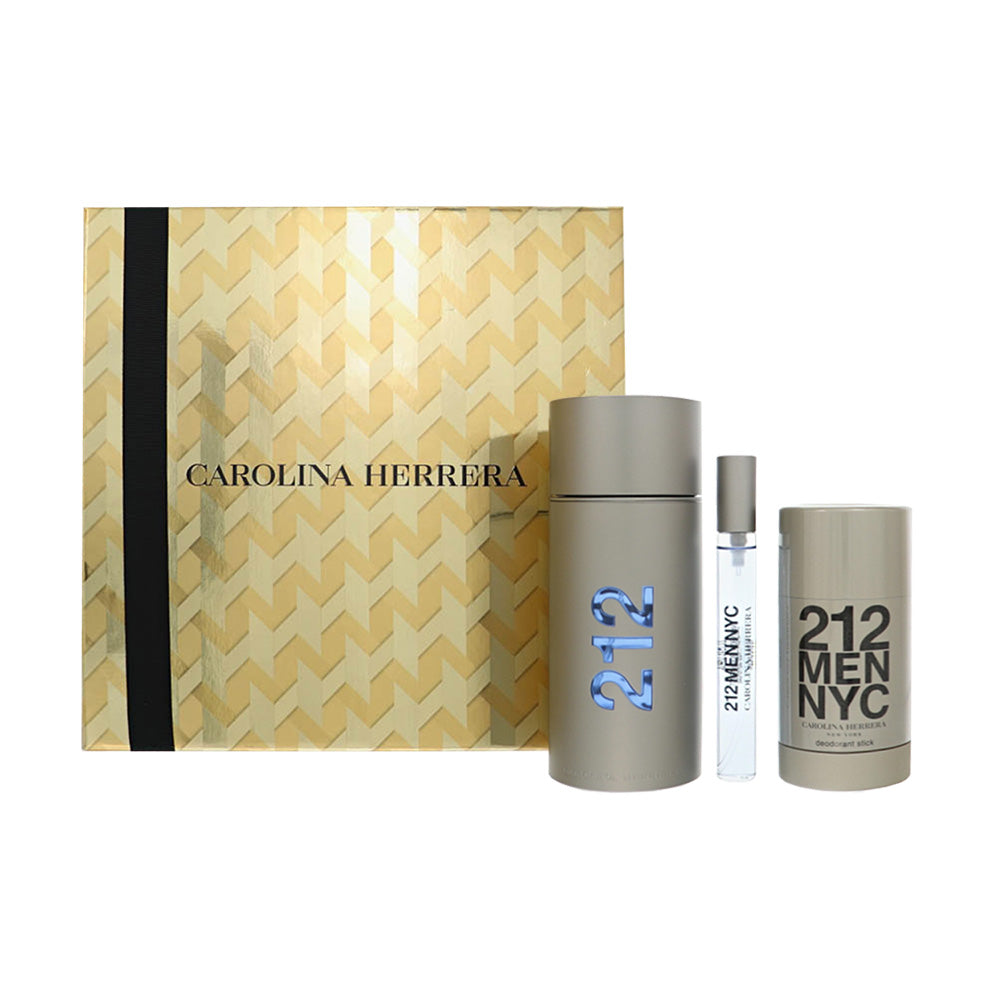 212 Men Nyc by Carolina Herrera 3.4 Oz Eau De Toilette Gift Set for Men
