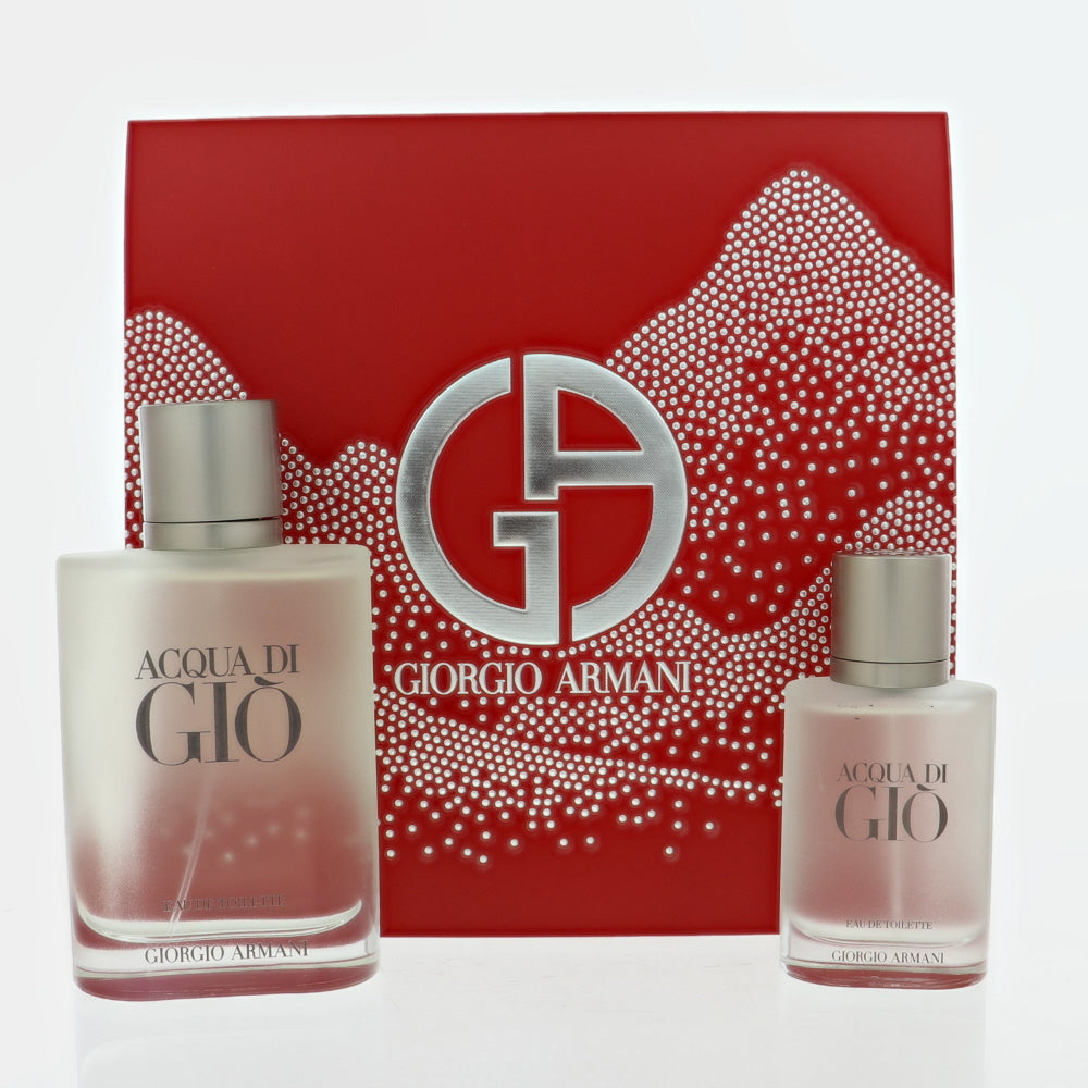 Acqua Di Gio By Giorgio Armani Cologne 3.3 Oz Eau De Toilette Spray For Men - Gift Set