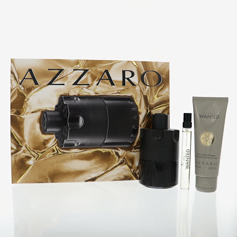 The Most Wanted Intense by Azzaro 3.38 Oz Eau De Parfum Gift Set for Men