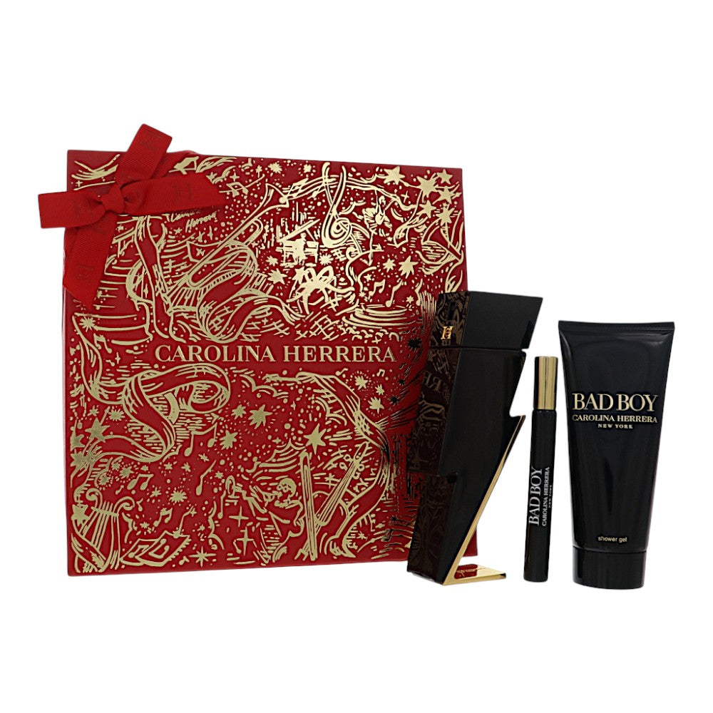 Bad Boy by Carolina Herrera 1.7 Oz Eau De Toilette Shower Gel Gift Set for Men