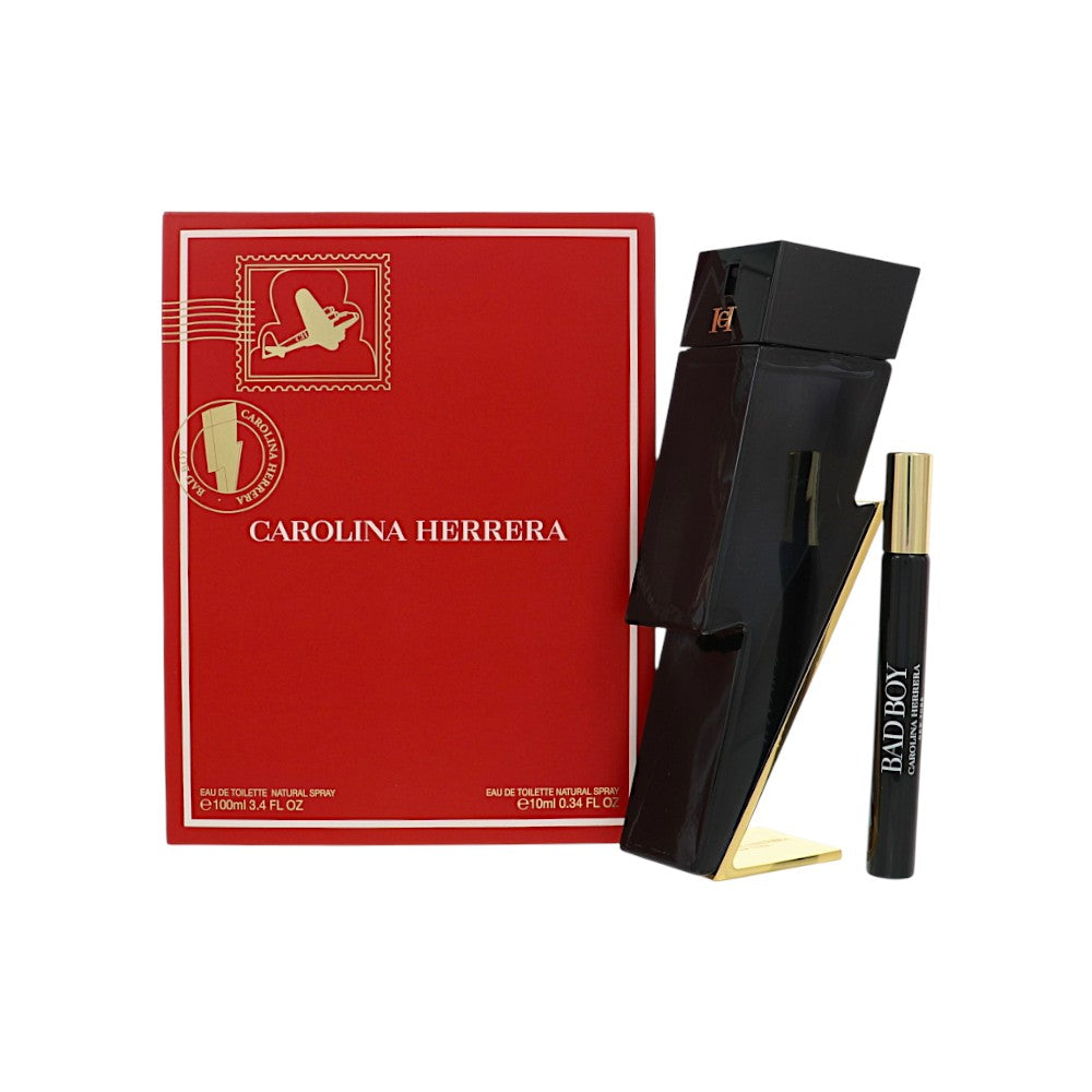 Bad Boy by Carolina Herrera 3.4 Oz Eau De Toilette Spray Gift Set for Men
