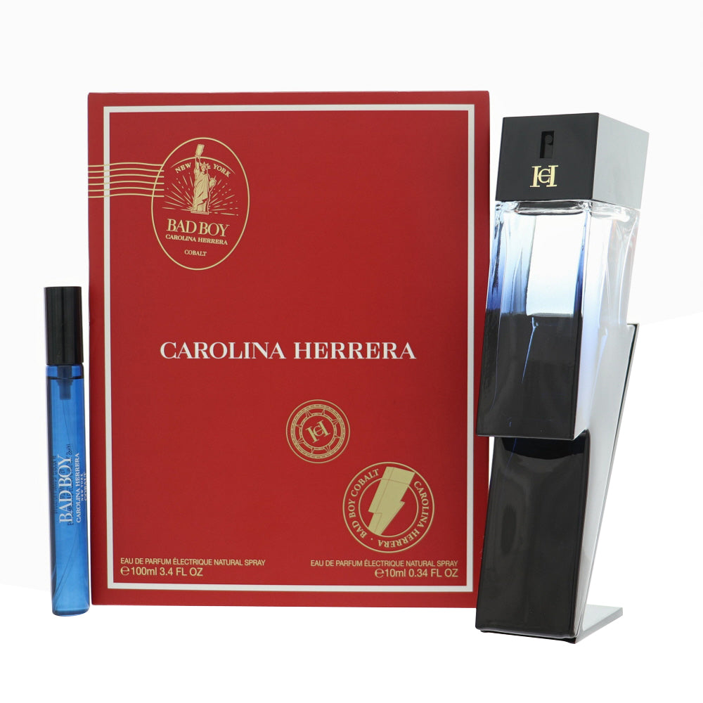 Carolina Herrera Bad Boy Cobalt 2Pcset 3.4 Oz Eau De Parfum Spray / 10Ml Eau De Parfum Spray for Men