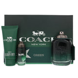 Coach Green 3 Pc Set EDT Spray 3.4, Sg 3.4, Spray 0.5 Oz Cologne by Coach for Men