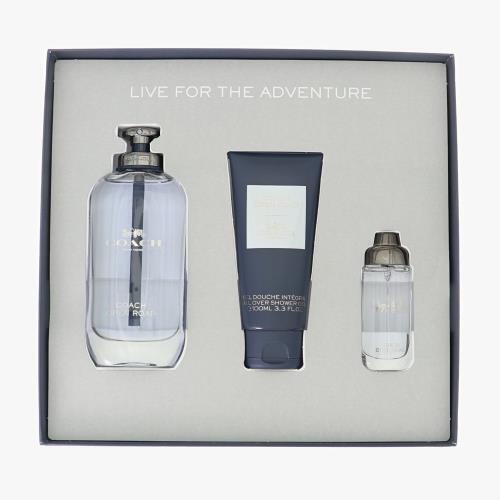 Open Road By Coach Cologne 3 Piece Gift Set - 3.3 Oz Eau De Toilette Spray For Men - Gift Set