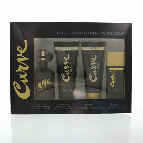 Curve Black by Liz Claiborne 4.2 Oz Eau De Cologne Gift Set for Men