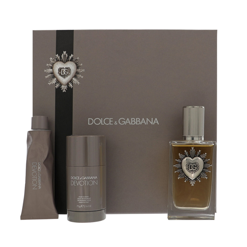 Devotion by Dolce & Gabbana 3.3 Oz Eau De Parfum Shower Gel Gift Set for Men