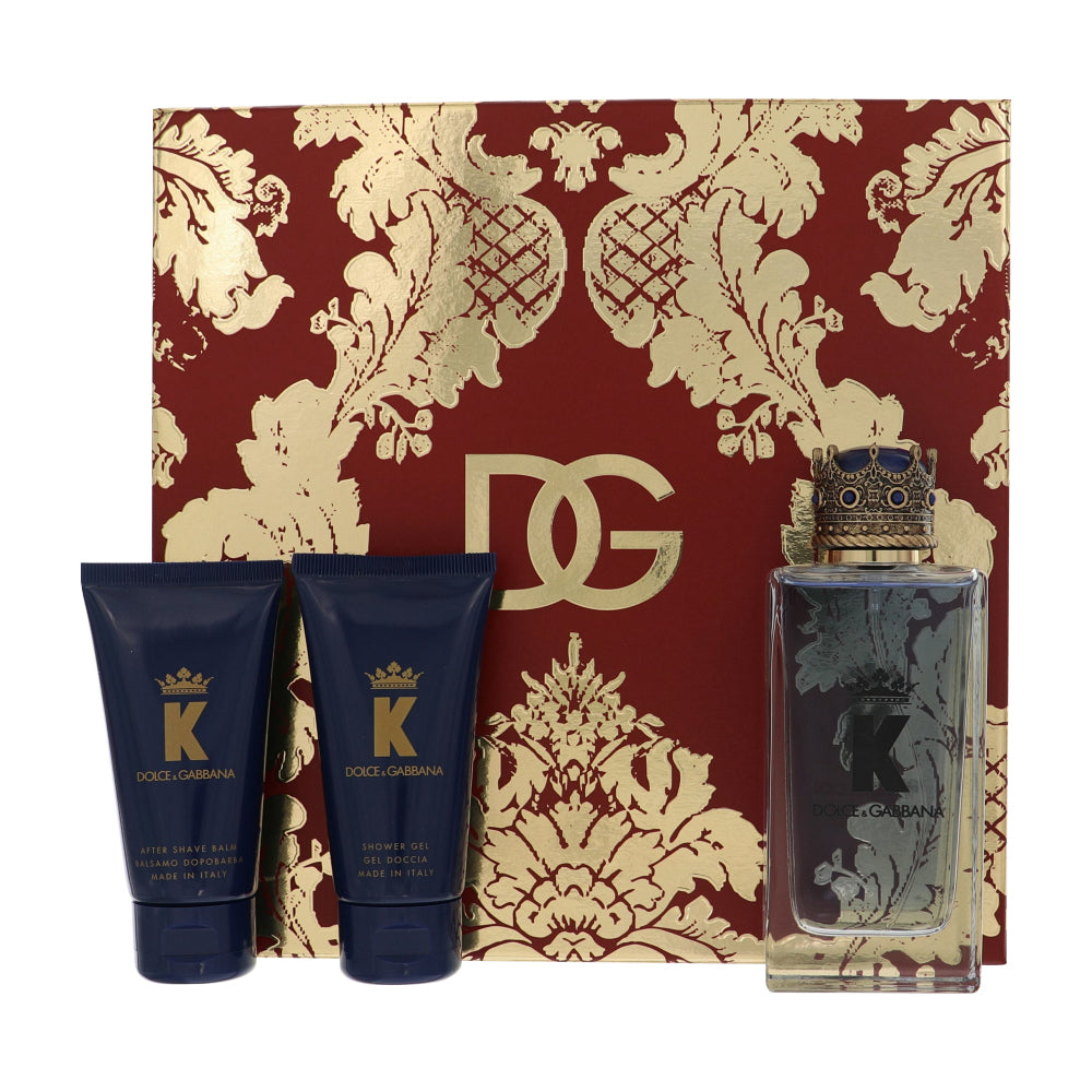 Dolce & Gabbana Dg K 3 Pc Set Eau De Toilette Spray 3.3, A/Sb 1.6, Sg 1.6 Oz Cologne