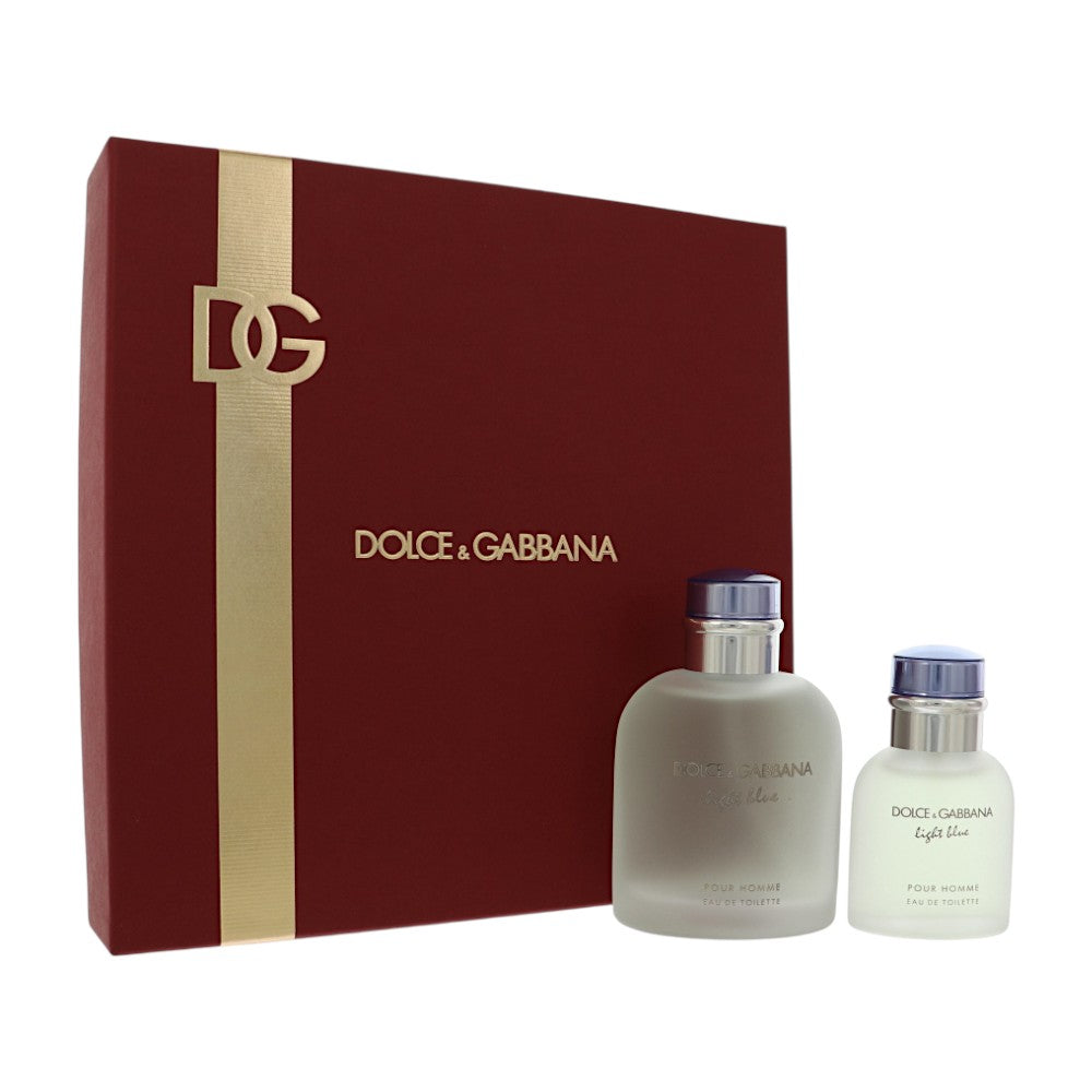 Light Blue Display Box by Dolce & Gabbana 4.2 Oz Eau De Toilette Spray for Men 2 Pc Set