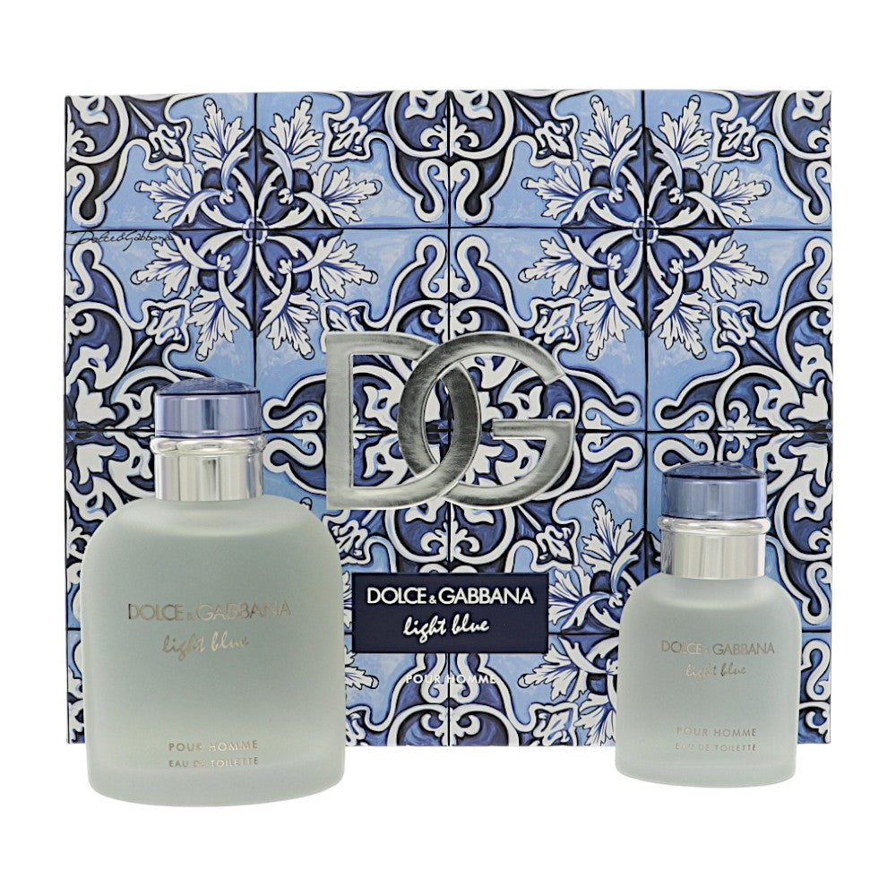 D & G Light Blue by Dolce & Gabbana 4.2 Oz Eau De Toilette Gift Set for Men