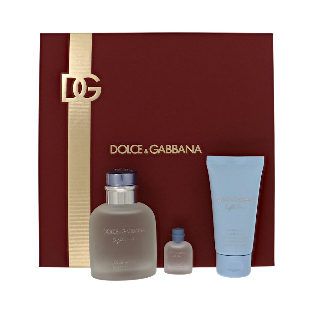 Light Blue by Dolce & Gabbana 2.5 Oz Eau De Toilette Gift Set for Men