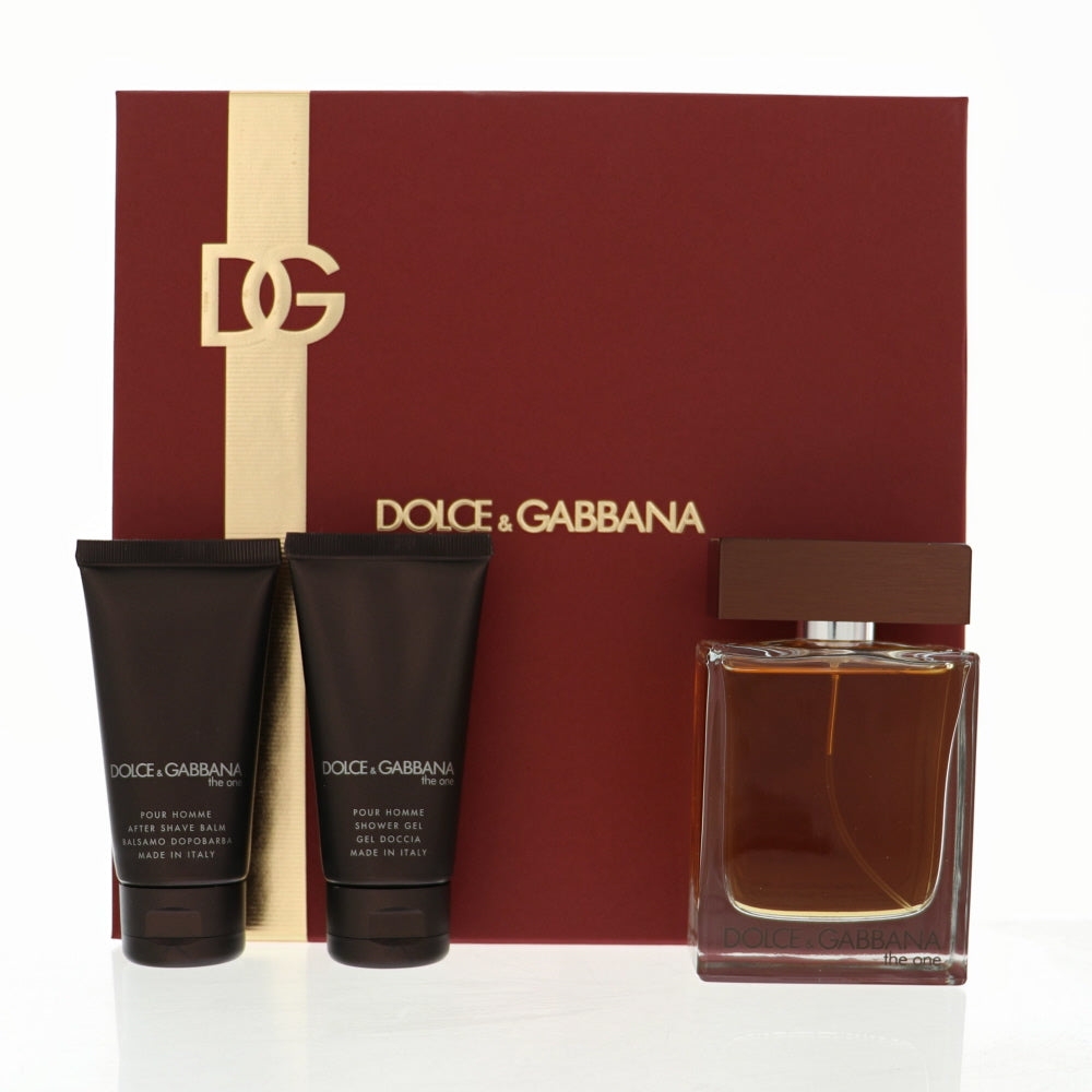 Dolce & Gabbana Dg The One 3 Pc Set Eau De Toilette Spray 3.3, Asb 1.6, Sg 1.6 Oz Cologne
