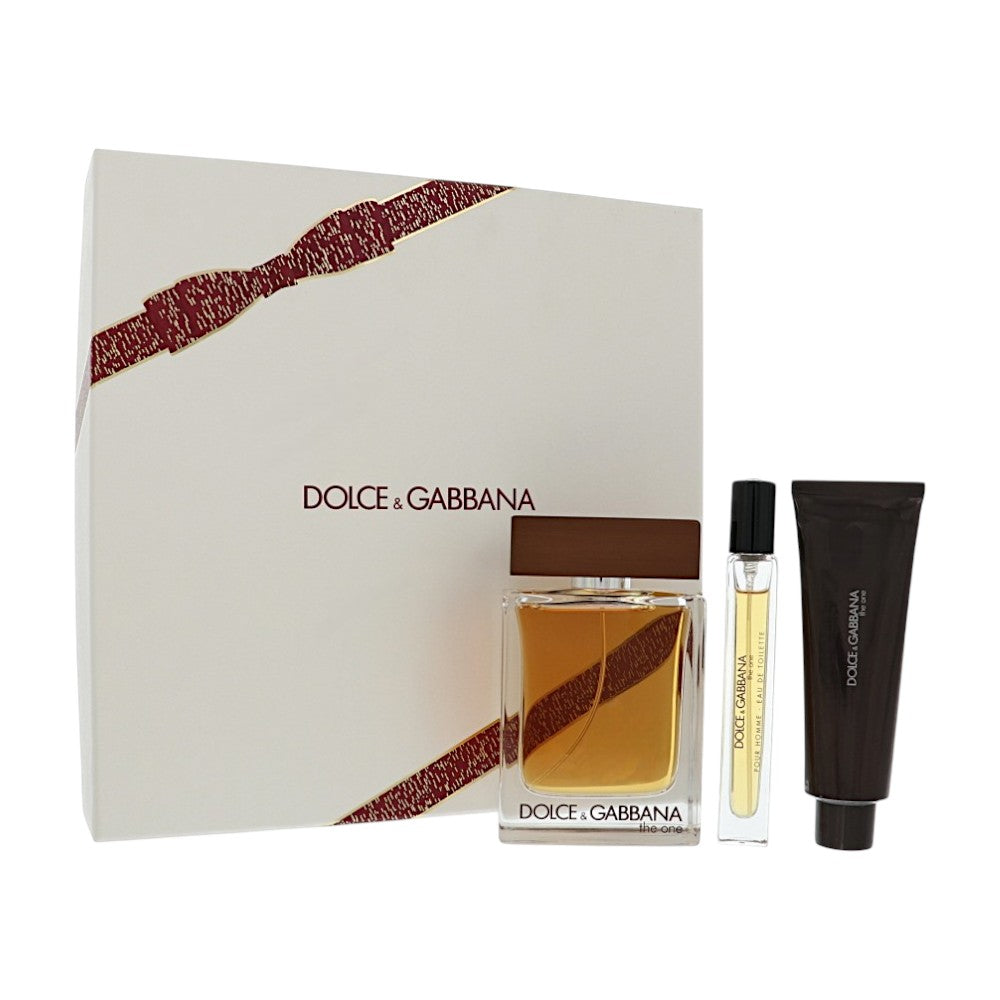 D & G The One by Dolce & Gabbana 3.3 Oz Eau De Toilette Gift Set for Men