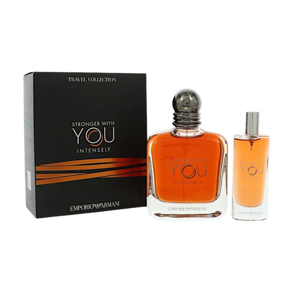 Stronger With You Intensely by Emporio Armani 3.4 Oz Gift Set for Men