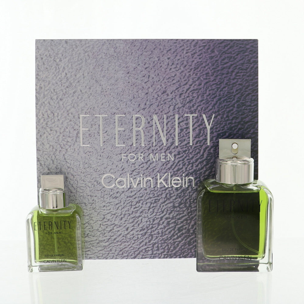 Eternity By Calvin Klein Cologne 2 Piece Gift Set - 3.3 Oz Eau De Parfum Spray, 1.0 Oz Eau De Parfum Spray For Men - Gift Set