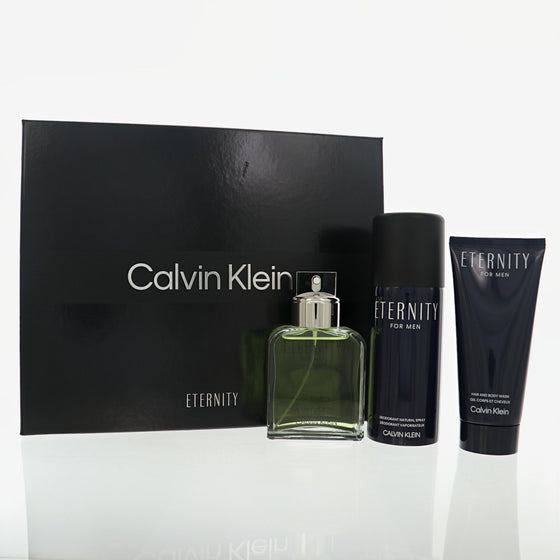 Eternity by Calvin Klein 3.4 Oz Eau De Toilette Gift Set for Men