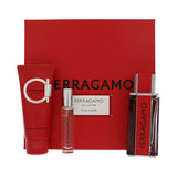 Red Leather by Salvatore Ferragamo 3.4 Oz Eau De Parfum Shower Gel Gift Set for Men