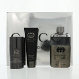 Cologne Gucci Guilty 3Pcset 3.0  EDT Spray / 2.4 Oz Deo Stk / 1.7 Oz Sgel for Men