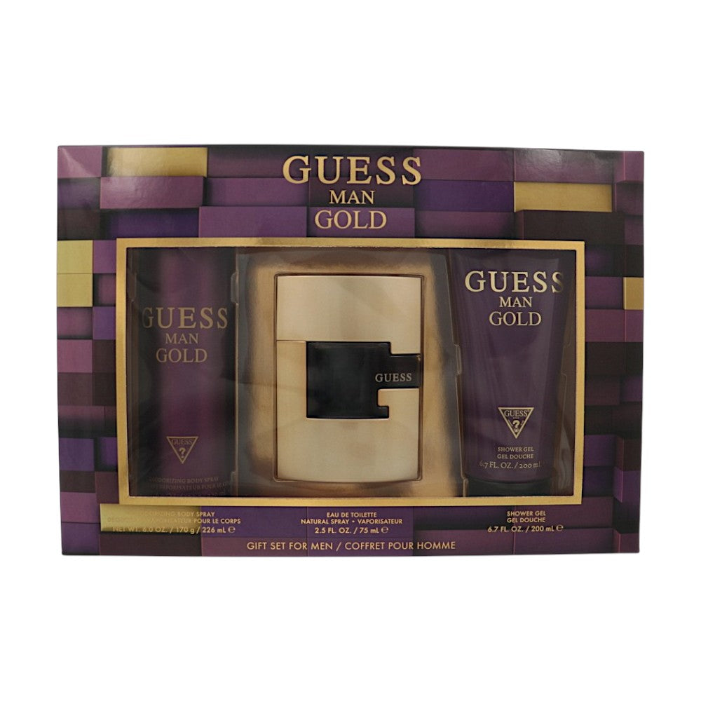 Guess Man Gold by Guess 2.5 Oz Gift Set for Men