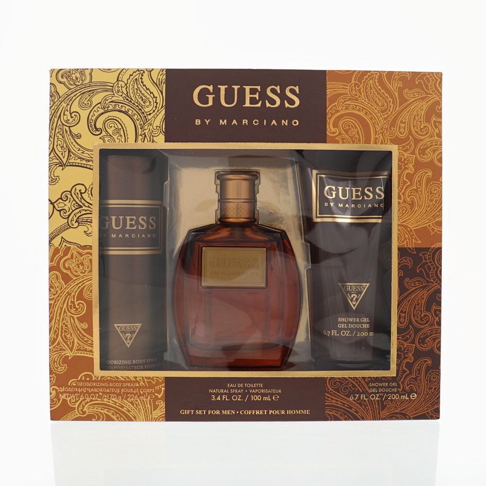 Guess Marciano by Guess 3 Piece Gift Set - 3.4 Oz Eau De Toilette Spray, 6.7 Oz Shower Gel, 6.0 Oz Deodorizing Body Spray for Men