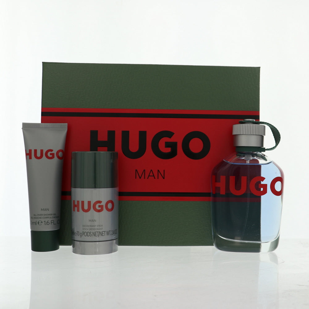 Hugo Boss Green 3Pcset 4.2 Oz Eau De Toilette Spray / 1.7 Oz Sgel / 2.4 Oz Deo Stick for Men