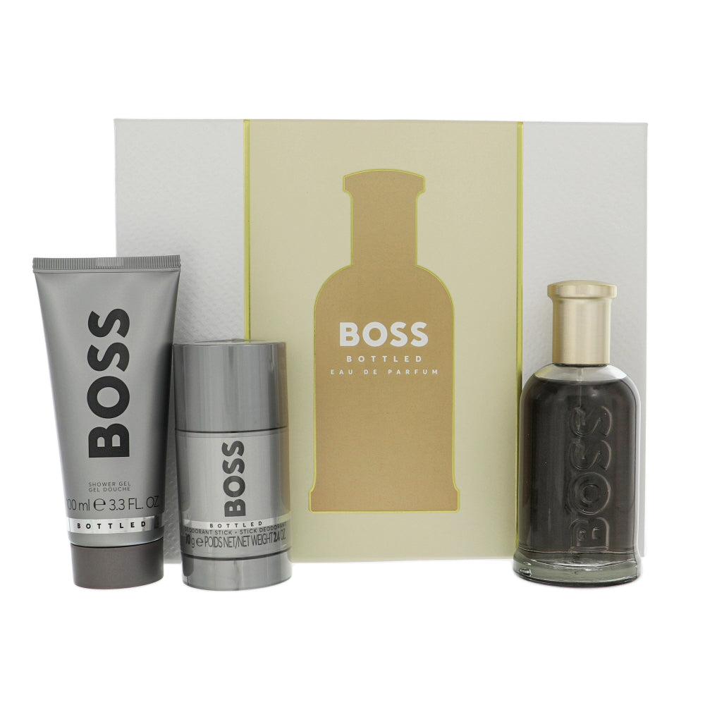 Boss #6 By Hugo Boss Cologne 3 Piece Gift Set - 3.3 Oz Eau De Parfum Spray, 3.3 Oz Shower Gel, 2.4 Oz Deodorant Stick For Men - Gift Set