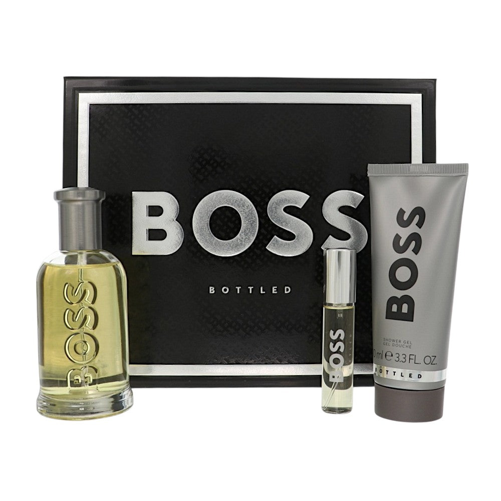 #6 Bottled / Mini Display Box by Hugo Boss 3.4 Oz Eau De Toilette Spray for Men 3 Pc Set