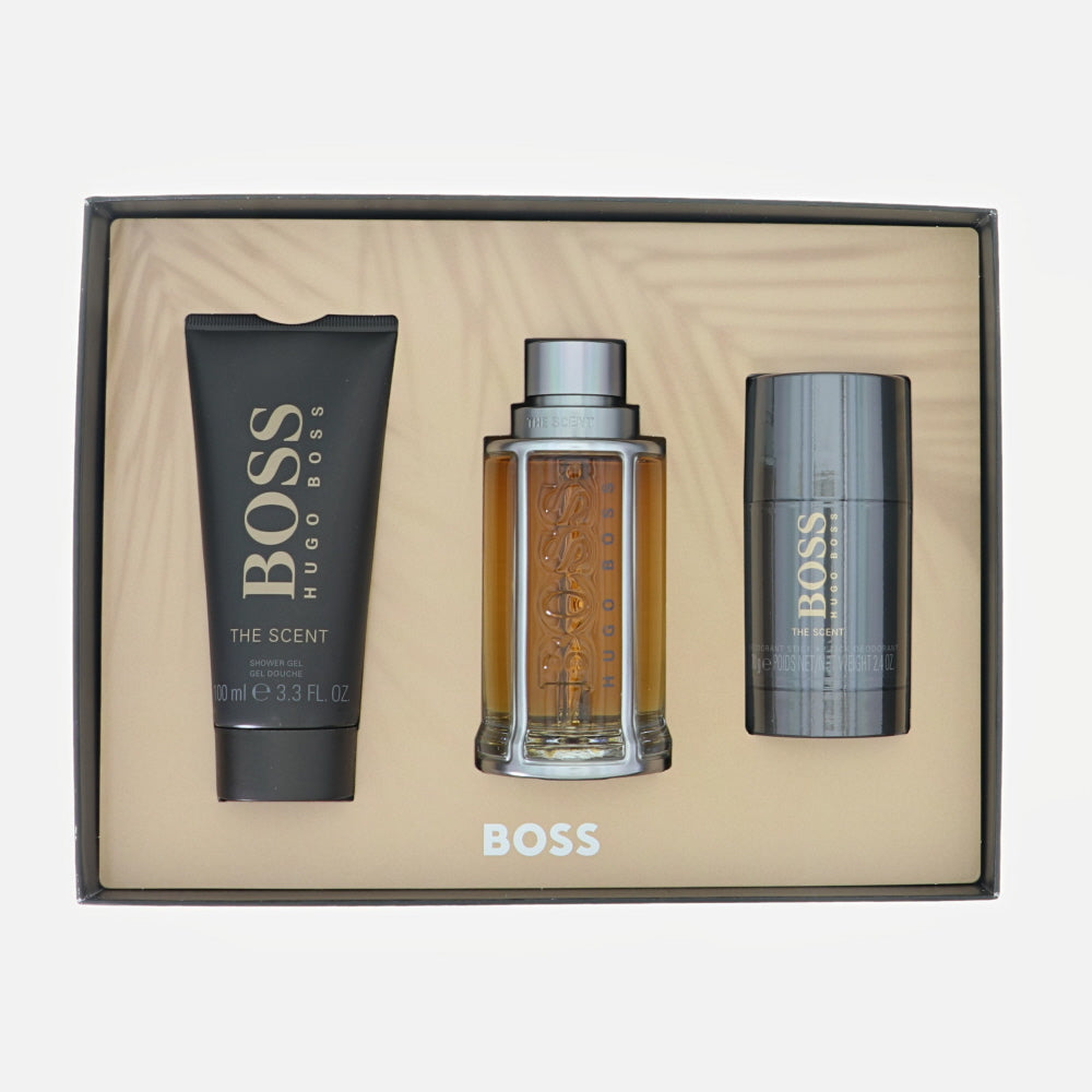 Hugo Boss The Scent 3Pcset 3.4 Oz Eau De Toilette Spray / 3.4 Oz Sgel / 2.5 Oz Deo for Men