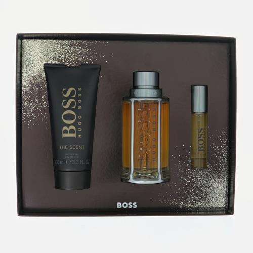 Boss The Scent By Hugo Boss Cologne 3 Piece Gift Set - 3.3 Oz Eau De Toilette Spray For Men - Gift Set