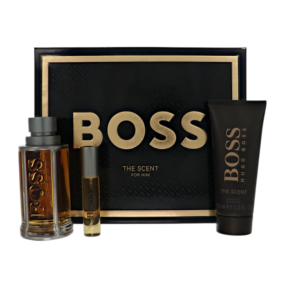 Boss The Scent by Hugo Boss 3.3 Oz Eau De Toilette Gift Set for Men