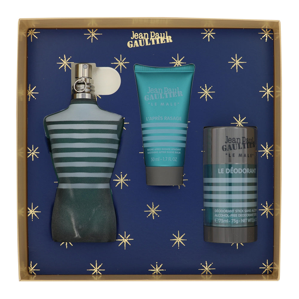 Jean Paul Gaultier By Jean Paul Gaultier Cologne 3 Piece Gift Set - 4.2 Oz Eau De Toilette Spray, 2.6 Oz Deodorant Stick, 1.7 Oz After Shave Balm For Men - Gift Set