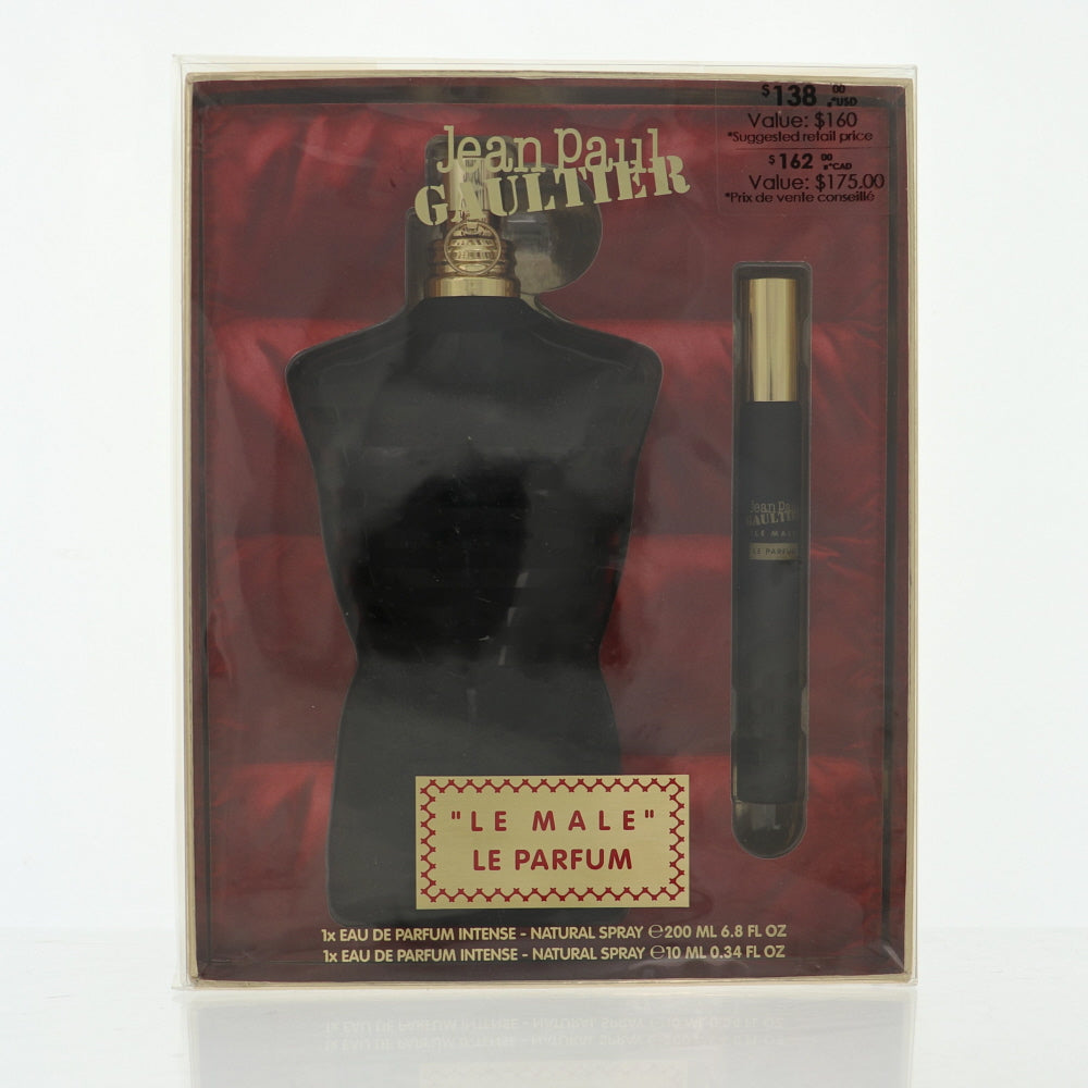 Jean Paul Gaultier Le Male Le Parfum By Jean Paul Gaultier Cologne 2 Piece Gift Set - 6.8 Oz Eau De Parfum Intense Spray, 0.34 Oz Eau De Parfum Intense Spray For Men - Gift Set