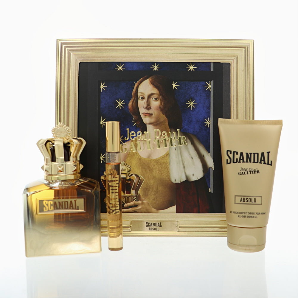 Scandal Absolu By Jean Paul Gaultier Cologne 3.4 Oz Parfum Spray For Men - Gift Set