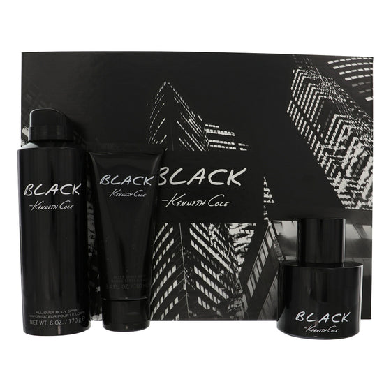 Kenneth Cole Black by Kenneth Cole 3 Pcs Gift Set With 3.4 Oz Eau De Toilette Spray for Men