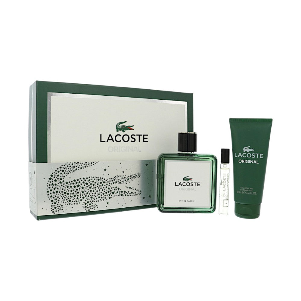 Lacoste Original by Lacoste 3.3 Oz Eau De Parfum Shower Gel Gift Set for Men