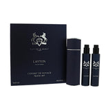 Layton Travel Set by Parfums De Marly 0.33 Oz Eau De Parfum Gift Set for Men
