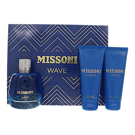 Missoni Wave by Missoni 3.4 Oz Eau De Toilette Gift Set for Men
