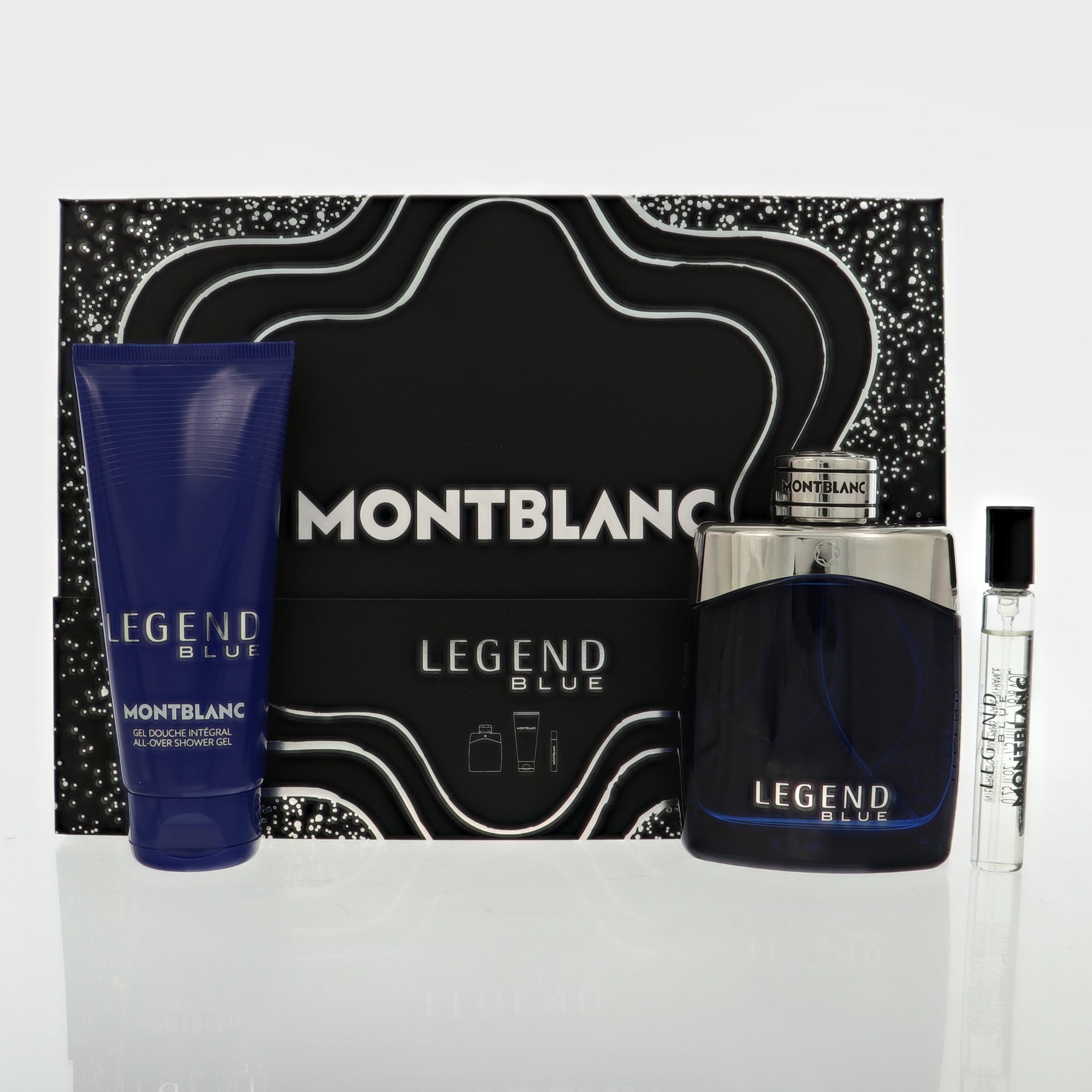 Legend Blue By Montblanc Cologne 3.3 Oz Eau De Parfum Spray For Men - Gift Set