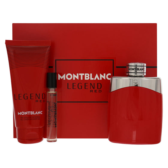 Mont Blanc Legend Red by Montblanc 3.3 Oz Eau De Parfum Shower Gel Gift Set for Men