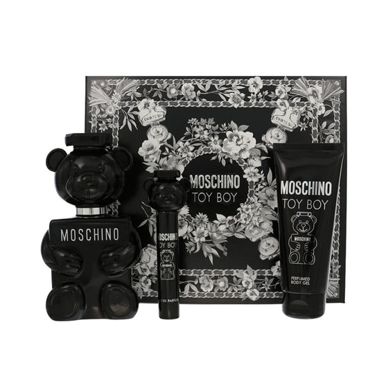 Moschino Toy Boy 3 by Moschino Gift Set (1.7 Oz Eau De Parfum Spray, 1.7 Oz Shiwer Gel & 1.7 After Shave) Men for Men