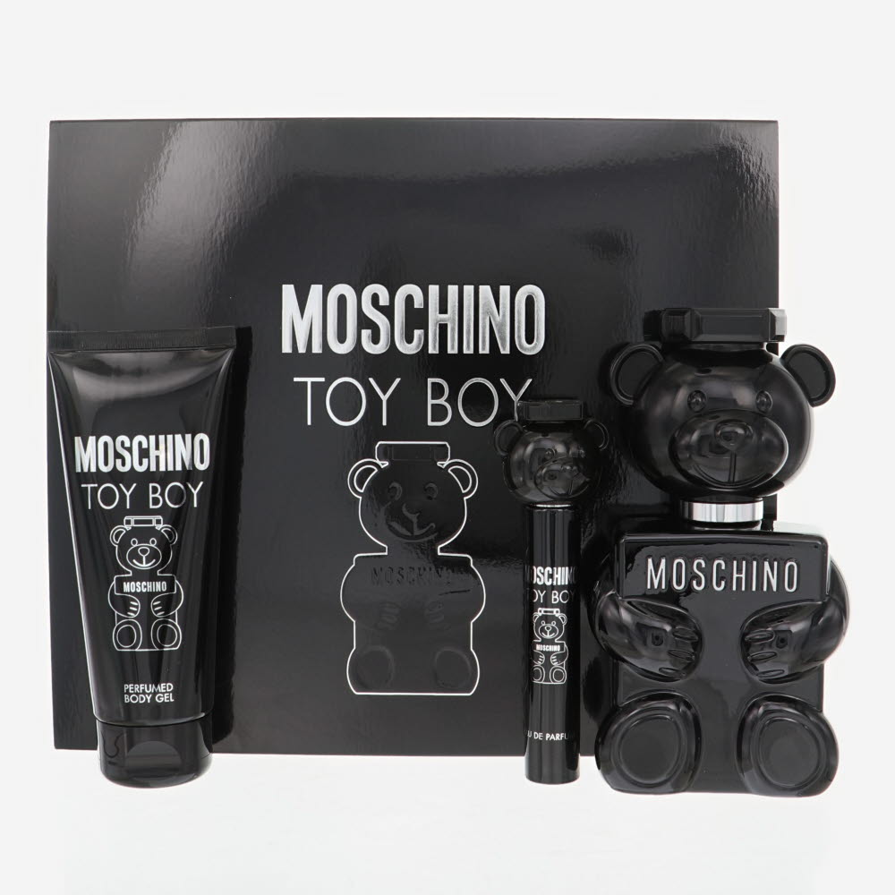 Moschino Toy Boy 3 by Moschino Gift Set (1.7 oz EDP Spray, 1.7 oz Shiwer Gel & 1.7 After Shave) Men