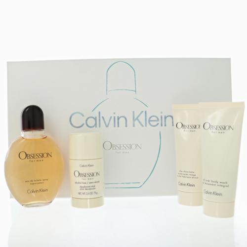 Obsession By Calvin Klein Cologne 4.2 Oz Eau De Toilette Spray For Men - Gift Set