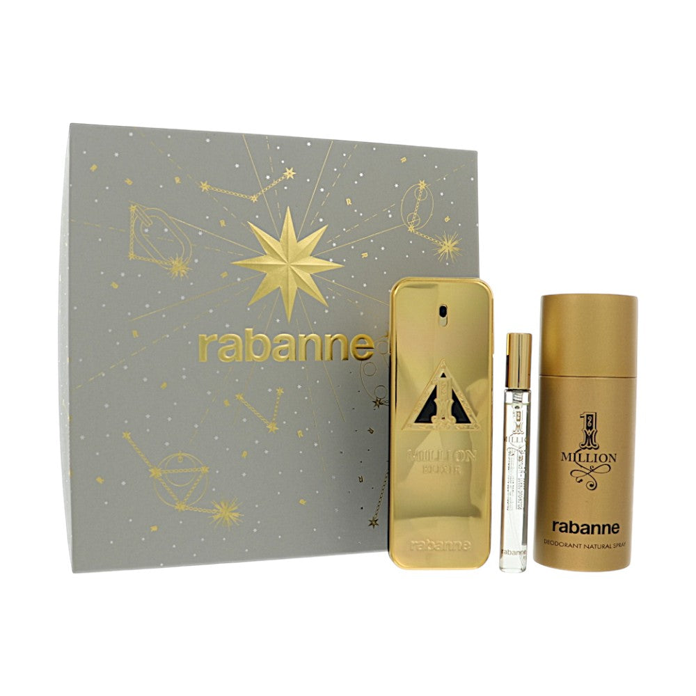 Paco One Million Elixir Intense by Paco Rabanne 3.4 Oz Eau De Parfum Deodorant Gift Set for Men