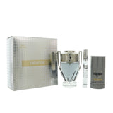 Invictus by Paco Rabanne 3.4 Oz Eau De Toilette Deodorant Gift Set for Men