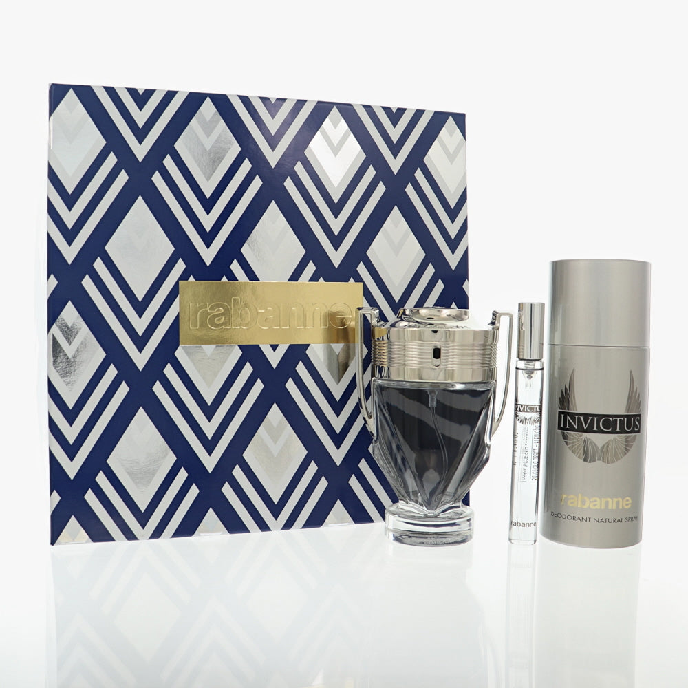 Paco Rabanne Invictus by Paco Rabanne 3.4 Oz Eau De Toilette Deodorant Gift Set for Men