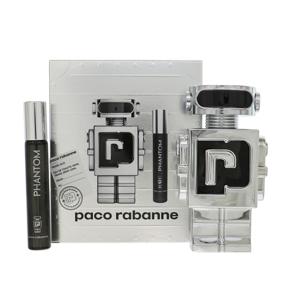 Paco Rabanne Phantom 2Pcset 3.4 Oz Eau De Toilette Spray / 20Ml Eau De Toilette Spray for Men