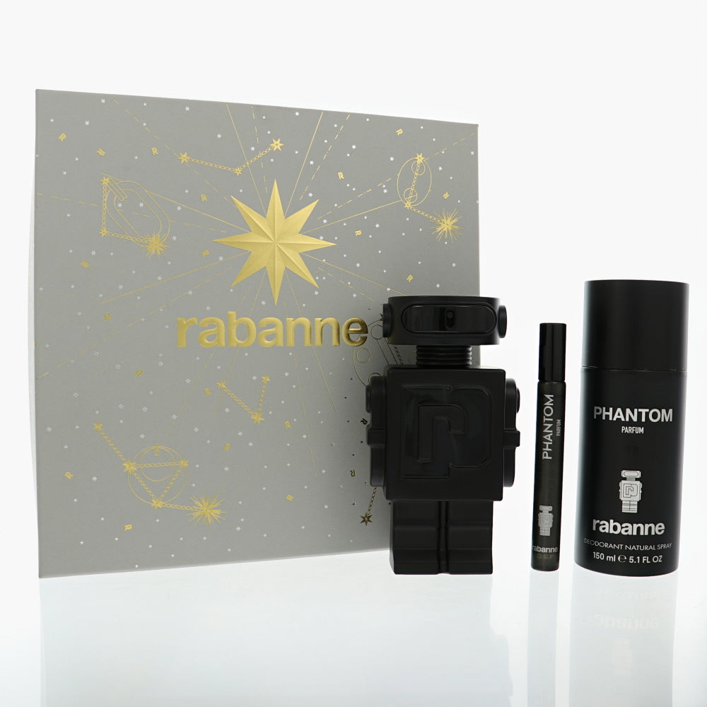 Paco Rabanne Phantom By Paco Rabanne Cologne 3.4 Oz Parfum Spray For Men - Gift Set