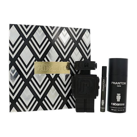 Paco Rabanne Phantom by Paco Rabanne 3.4 Oz Parfum Deodorant Gift Set for Men