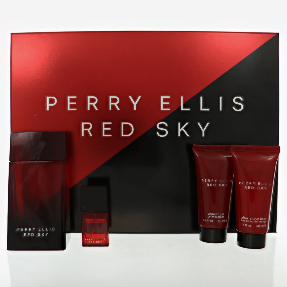 Red Sky By Perry Ellis Cologne 3.4 Oz Eau De Toilette Spray For Men - Gift Set
